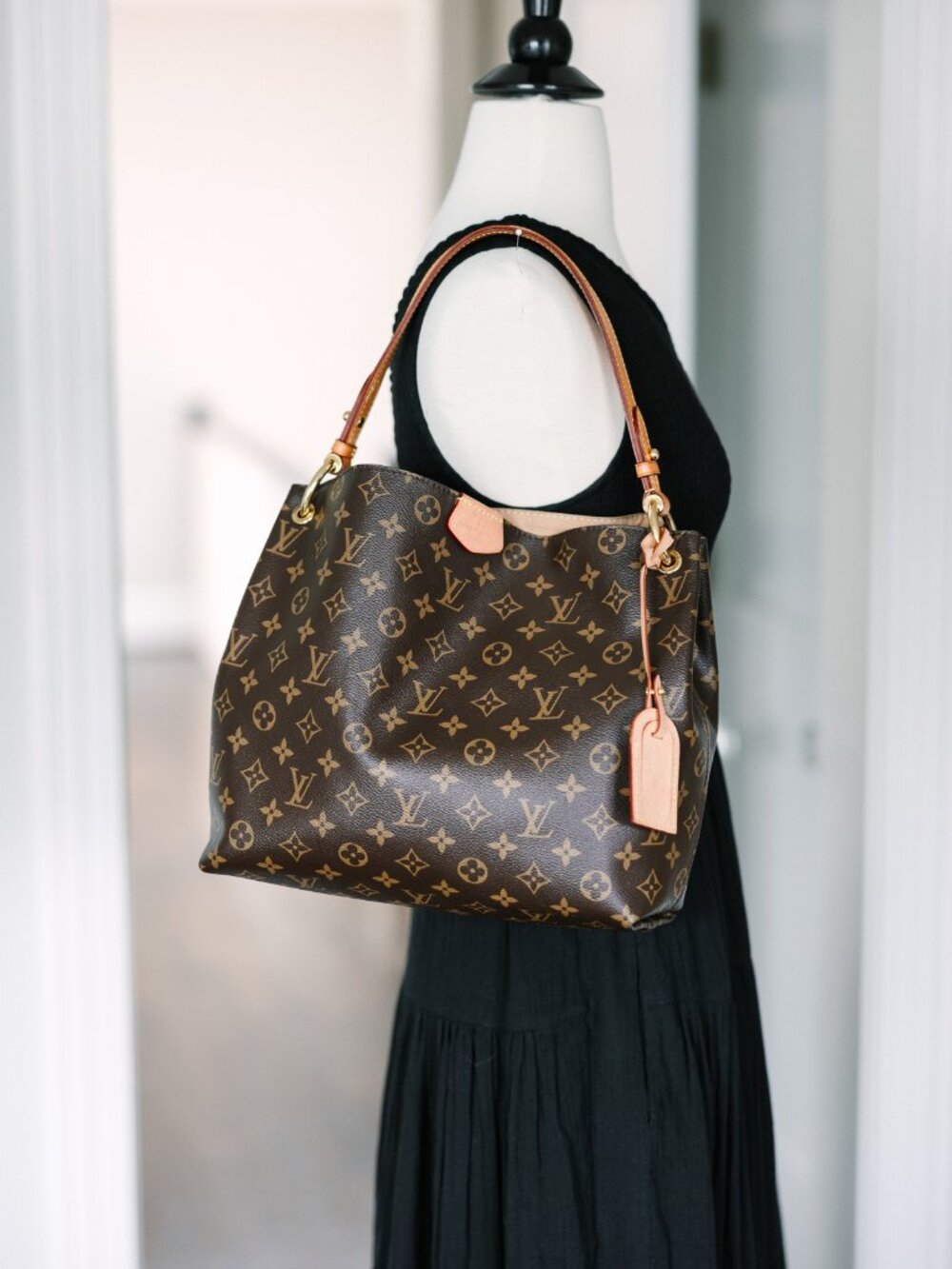 Louis Vuitton Graceful MM Monogram Hobo Bag + Crossbody Strap